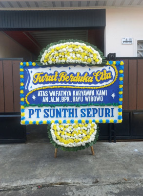 Papan Bunga Duka di Moga